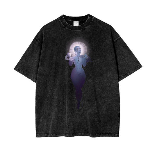 Pisces Oversize Acid Washed T-Shirt